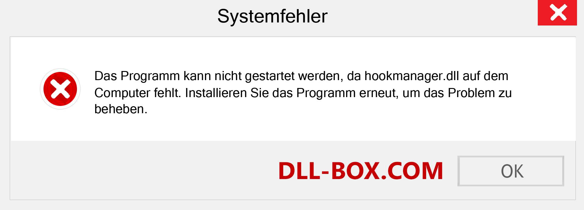 hookmanager.dll-Datei fehlt?. Download für Windows 7, 8, 10 - Fix hookmanager dll Missing Error unter Windows, Fotos, Bildern