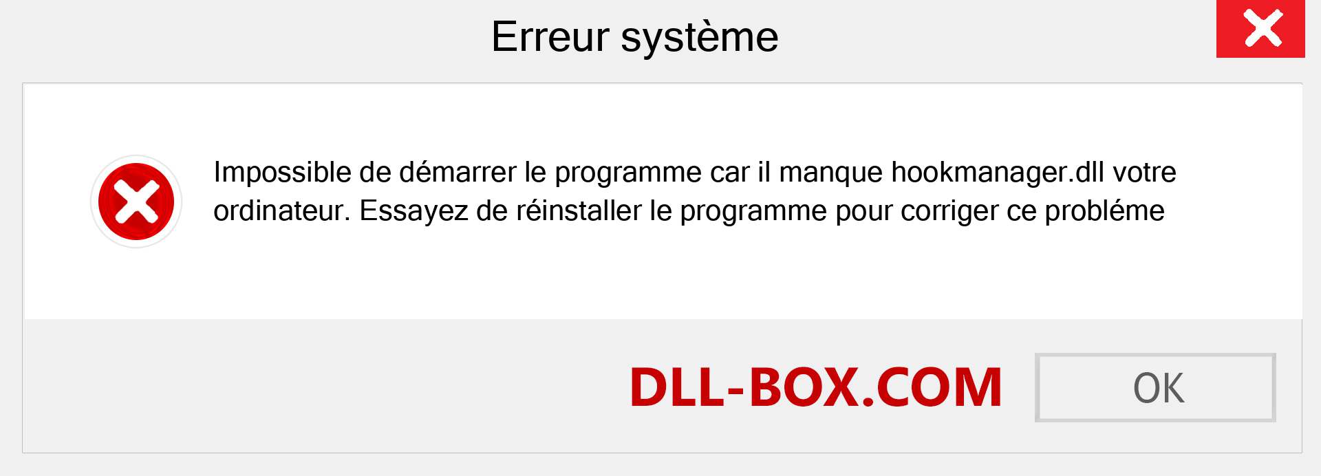 Le fichier hookmanager.dll est manquant ?. Télécharger pour Windows 7, 8, 10 - Correction de l'erreur manquante hookmanager dll sur Windows, photos, images